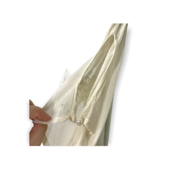 NWT Vintage 90's Papillon Crepe Layered Full Length Dress Large - Picture 8 of 12